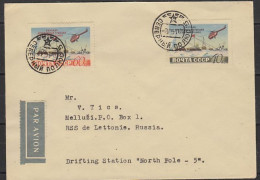 Russia Drifting Station North Pole 3 Cover Ca 8.10.1959 (?) (59808) - Stations Scientifiques & Stations Dérivantes Arctiques
