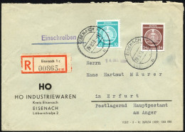 DIENSTMARKEN A D 4,17 BRIEF, 1955, 84 Pf. Lebhaftrötlichbraun Mit 10 Pf. Zusatzfrankatur Auf Einschreibbrief, Pracht - Andere & Zonder Classificatie