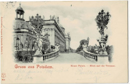 Gruss Aus Potsdam Neues Palais - Blick Auf Die Terrasse Circulée En 1902 - Potsdam