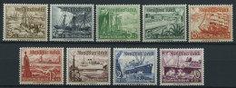 Dt. Reich 651-59 **, 1937, Schiffe, Prachtsatz, Mi. 100.- - Neufs