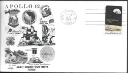 US Space Cover 1969. "Apollo 12" LM Moon Landing - United States