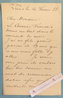 ● L.A.S 1888 Vicomte De PAIVA (personnalité à Identifier) - Bal - Courrier Français - Lettre Autographe Rue De Provence - Königliche Familien