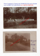 Fosse Commune Devant COURCELLES-chemin ACHIET LE GRAND-62-2x CARTES PHOTOS Allemandes-GUERRE 14-18-1 WK-MILITARIA- - War Cemeteries