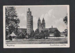 MAGDEBURG  Aussichtsturm Und Dom - ALTE KARTE / OUDE POSTKAART / VIEILLE CPA  (D 005) - Maagdenburg