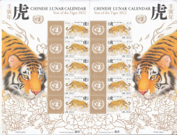 2022 United Nations New York Year Of The Tiger GIANT A4 Miniature Sheet Of 10 MNH @ BELOW FACE VALUE - Nuevos