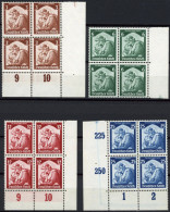 Dt. Reich 565-68  VB **, 1935, Saarabstimmung In Randviererblocks, Postfrisch, Pracht, Mi. 480.- - Other & Unclassified