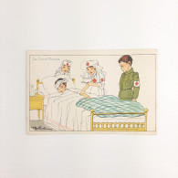 WW1 Cartolina A Colori - Illustrazione Satirica "La Croce Rossa" - Autore Golia - Weltkrieg 1914-18