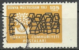 Turkey; 1960 World Refugee Year 105 K. ERROR "Imperf. Edge" - Gebruikt