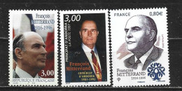 MONACO-ANDORRE-FRANCE. Hommage Au President Mitterand.  3 Timbres Neufs ** - Altri & Non Classificati