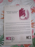 Document Officiel Hommage Aux Femmes Flora Tristan 8/3/84 - Documents De La Poste