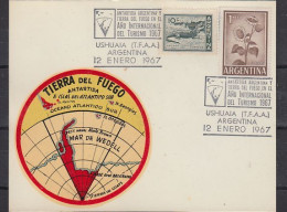 Argentina Tierra Del Fuego International Tourism Year Ca Ushuaia 12 JAN 1967 (59810) - Research Stations
