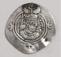 SASANIAN KINGS. Khosrau II. 591-628 AD. AR Silver Drachm Year 37 Mint AW - Oriental
