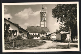 AK Schlingen Bei Bad Wörishofen, Ortspartie Mit Der Kirche  - Bad Wörishofen