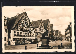 AK Dinkelsbühl, Marktplatz Mit Hotel Gold. Rose  - Dinkelsbuehl