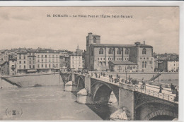 Romans Le Vieux Pont Et L'eglise Animée - Romans Sur Isere