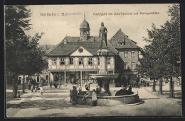 AK Northeim I. H., Marktplatz Mit Otto-Denkmal Und Beutegeschütz  - Northeim