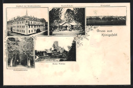 AK Königsfeld / Baden, Gasthof Der Brüdergemeine, Gasthofshalle, Ruine Waldau  - Baden-Baden