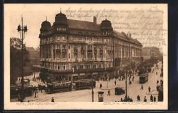 AK Berlin-Tiergarten, Hotel Der Fürstenhof Am Potsdamerplatz Mit Strassenbahnen  - Strassenbahnen