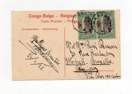 !!! CONGO BELGE, CPA DE 1923 POUR LA BELGIQUE, CACHET DE KASONGO - Cartas & Documentos