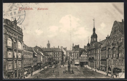 AK Pforzheim, Ansicht Des Marktplatzes Mit Gasthaus Zum Hecht  - Pforzheim