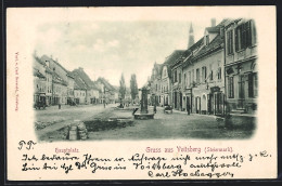 AK Voitsberg /Steiermark, Hauptplatz Mit Geschäften Und Brunnen  - Altri & Non Classificati