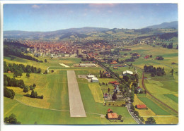 CPSM Suisse Neuchâtel - La CHAUX De FONDS - Aérogare Et Vue Générale - Aviation - La Chaux-de-Fonds