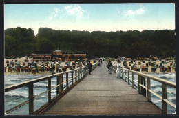 AK Göhren /Rügen, Strandblick Von Der Seebrücke Aus  - Rügen