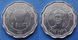 SIERRA LEONE - 5 Cents 2022 "Israel Olorunfeh Cole" KM# 504 Monetary Reform (2022) - Edelweiss Coins - Sierra Leone