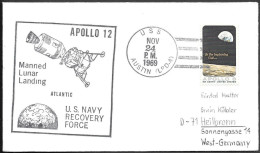 US Space Cover 1969. "Apollo 12" Recovery USS Austin - United States