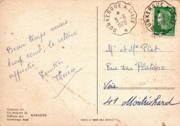 N°42441 Z -cachet Convoyeur Dunkerque à Lille -1970- - Spoorwegpost