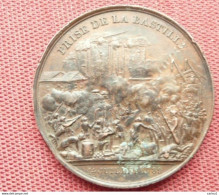 C1 MEDAILLE CUIVRE 44 Gr. PRISE BASTILLE DONJON VINCENNES 1844 42 Mm ROGAT Poincon Proue - Adel