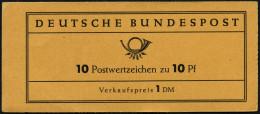 ZUSAMMENDRUCKE MH 6a **, 1960, Markenheftchen Heuss Lumogen, Erstauflage, Stark Fluoreszierend, Pracht, Gepr. D. Schlege - Andere & Zonder Classificatie