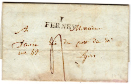 Ain - LAC (11/02/1814) Marque 1/FERNEY - 1801-1848: Précurseurs XIX