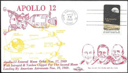 US Space Cover 1969. "Apollo 12" On Moon Orbit ##04 - Stati Uniti