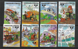 DOMINIQUE 1987 TRAINS DE MICKEY YVERT N°987/994 NEUF MNH** - Eisenbahnen