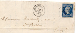 Ain - LAC Affr N° 14A Obl PC 1494 - Tàd Type 15 Hauteville - 1849-1876: Klassieke Periode