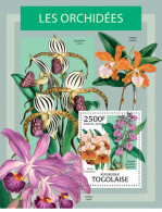 Bloc Sheet  Fleurs Orchidées Flowers Orchids  Neuf  MNH **  Togo 2013 - Orquideas
