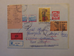 YUGOSLAVIA REGISTERED COVER  TO SLOVENIA 1991 - Other & Unclassified