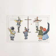 WW1 Cartolina A Colori - "Dio Non è Più Con Loro" - Autore Disegno Illustratore Bertiglia Non Viaggiata - Guerre 1914-18