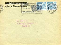 N° 549 Type Mercure En Paire - Oblitération Flamme Du Salon De La Philatélie De 1946 - Gedenkstempel
