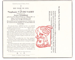 DP Stephanie Van De Vaert ° Sint-Kruis-Winkel Gent 1861 † 1950 X Petrus Iterbeke - Devotieprenten
