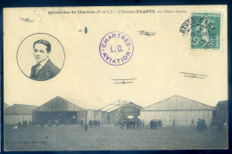 Cpa Aérodrome De Chartres -- Aviateur Frantz Sur Biplan Savary   STEP167 - Aviateurs