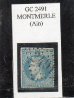 Ain - N° 29B (déf) Obl GC 2491 Montmerle - 1863-1870 Napoleon III Gelauwerd