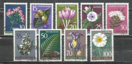 2559- YUGOSLAVIA JUGOSLAVIA 1957 SERIE COMPLETA FLORES NATURALEZA 1714/1722 13,50€ - Gebraucht