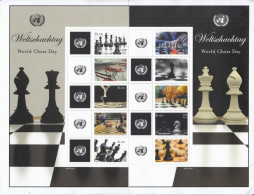 2022 United Nations Vienna World Chess Day Echecs GIANT A4 Miniature Sheet Of 10 MNH @ BELOW FACE VALUE - Unused Stamps