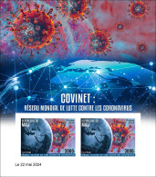 MALI 2024 DELUXE PROOF - COVINET NETWORK - PANDEMIC COVID-19 CORONAVIRUS CORONA VIRUS VARIANTS - Joint Issues