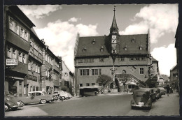 AK Ochsenfurt / Main, Marktplatz Mit Rathaus & Hotel Schnecke  - Ochsenfurt