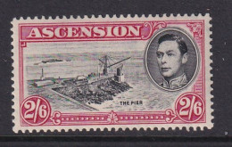 Ascension: 1938/53   KGVI    SG45    2/6d   [Perf: 13½]  MH - Ascension (Ile De L')