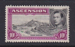 Ascension: 1938/53   KGVI    SG47    10/-   [Perf: 13½]  MH - Ascension