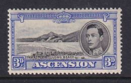 Ascension: 1938/53   KGVI    SG42    3d   Black & Ultramarine    MH  - Ascensión